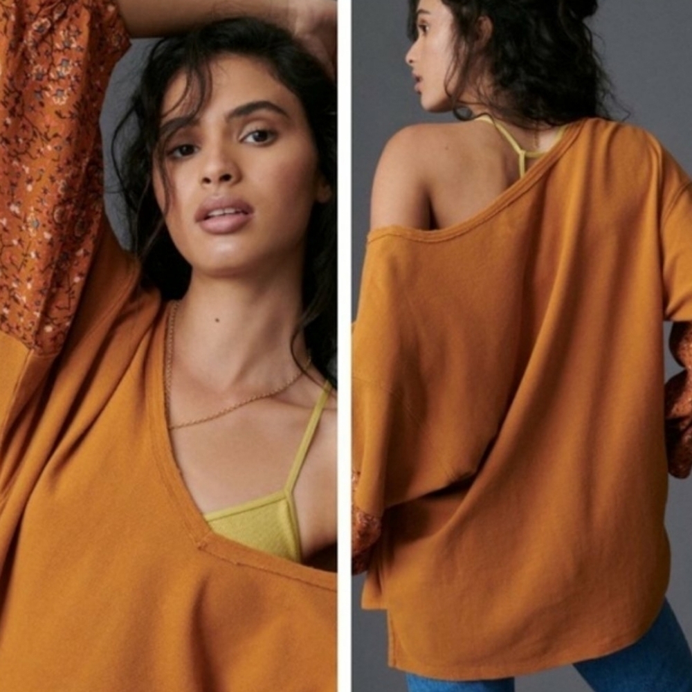 Anthropologie Annette Waffle Knit Top